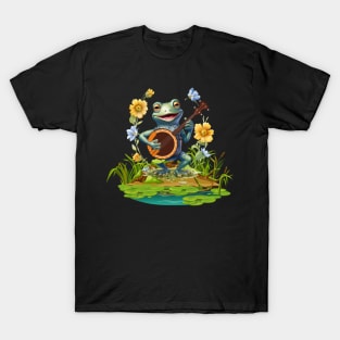 Vintage Banjo Frog Singing T-Shirt